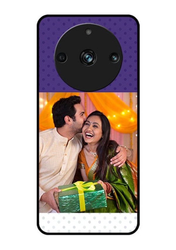 Realme 11 Pro Plus 5G Personalized Glass Phone Case - Violet Pattern Design