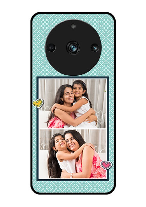 Realme 11 Pro Plus 5G Custom Glass Phone Case - 2 Image Holder with Pattern Design