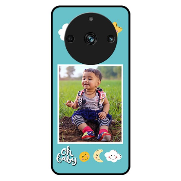 Realme 11 Pro Plus 5G Personalized Glass Phone Case - Smiley Kids Stars Design