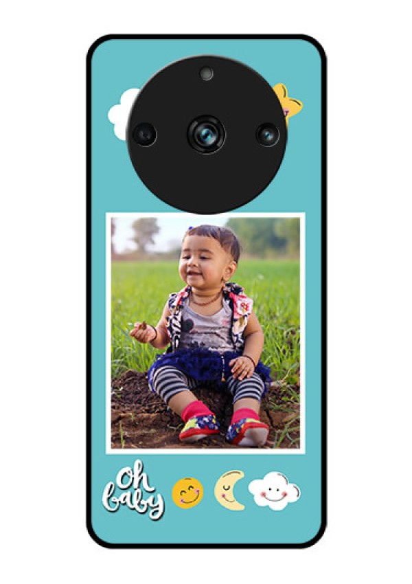 Realme 11 Pro Plus 5G Personalized Glass Phone Case - Smiley Kids Stars Design