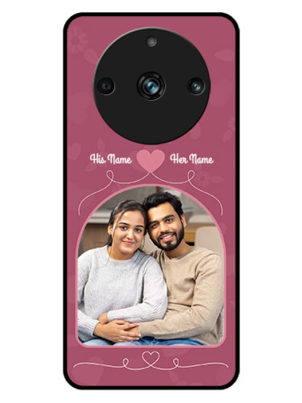 Custom Realme 11 Pro Plus 5G Photo Printing on Glass Case - Love Floral Design