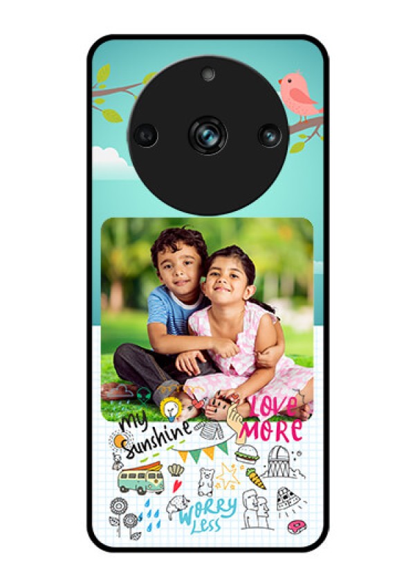 Realme 11 Pro Plus 5G Photo Printing on Glass Case - Doodle love Design