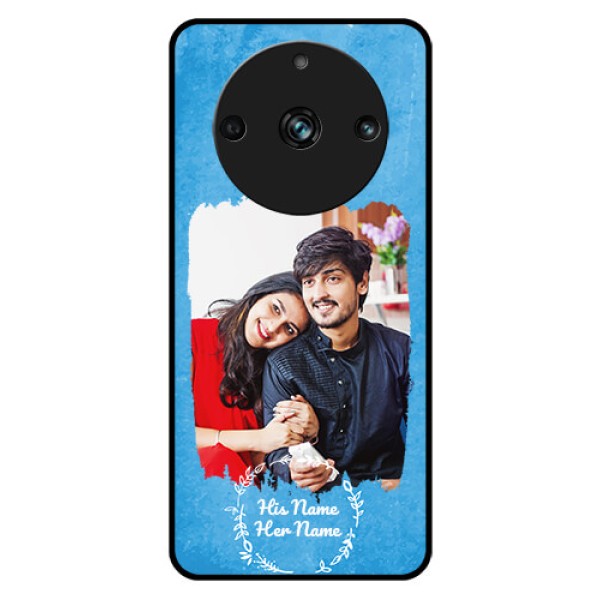 Realme 11 Pro Plus 5G Custom Glass Phone Case - Blue Color Vintage Design Realme 11 Pro Plus 5G Custom Glass Phone Case - Blue Color Vintage Design