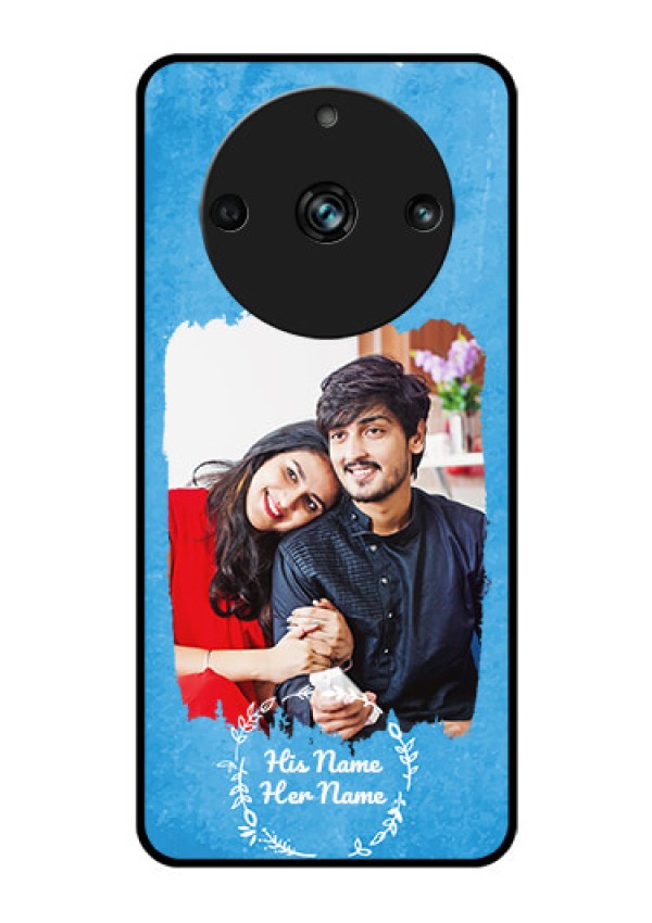 Realme 11 Pro Plus 5G Custom Glass Phone Case - Blue Color Vintage Design
