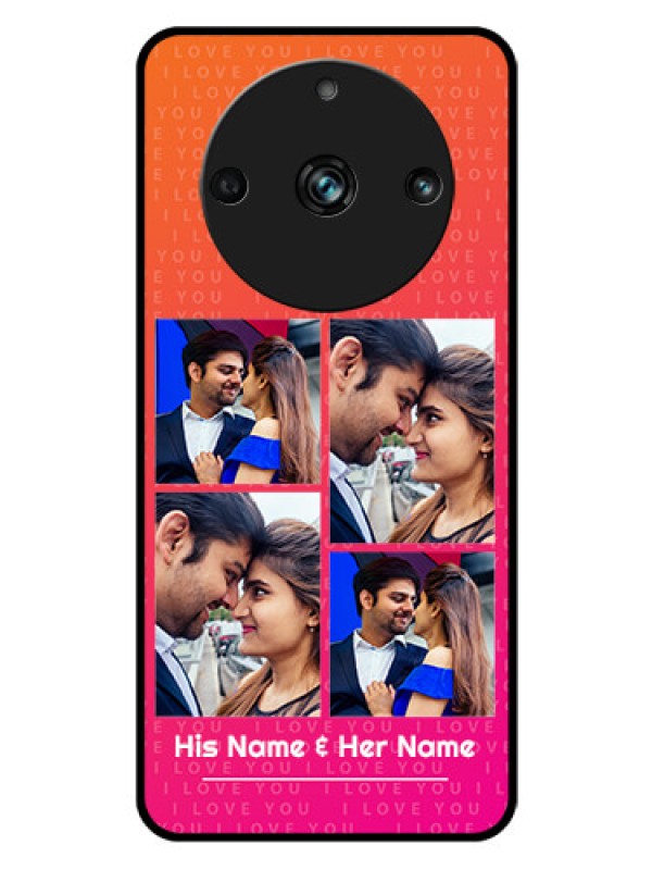 Custom Realme 11 Pro Plus 5G Custom Glass Phone Case - I Love You Pink Design