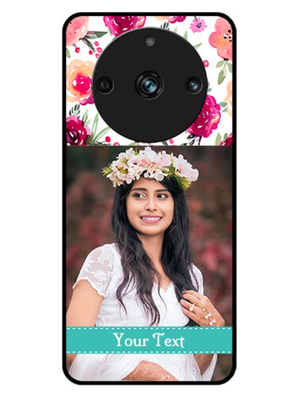 Custom Realme 11 Pro Plus 5G Custom Glass Phone Case - Watercolor Floral Design