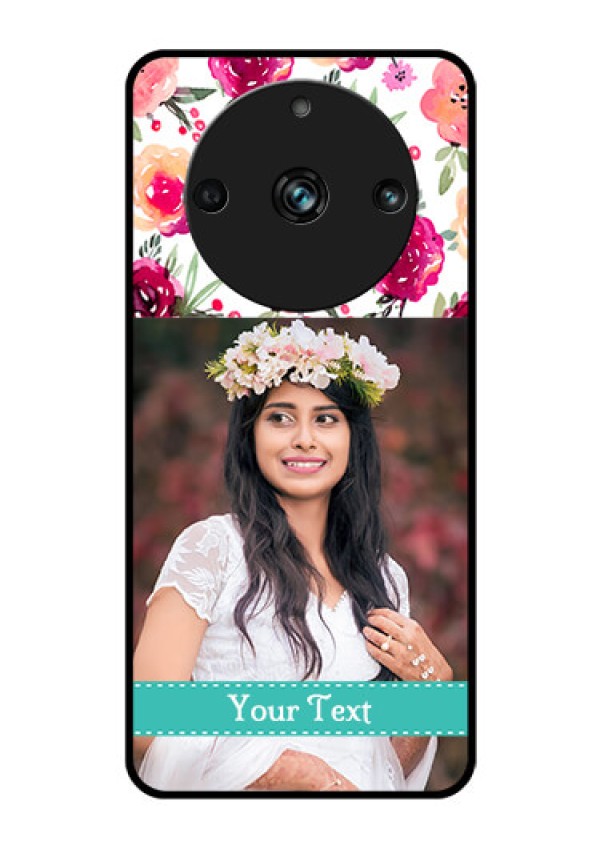 Realme 11 Pro Plus 5G Custom Glass Phone Case - Watercolor Floral Design