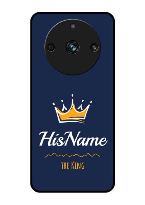 Realme 11 Pro Plus 5G Glass Phone Case King with Name