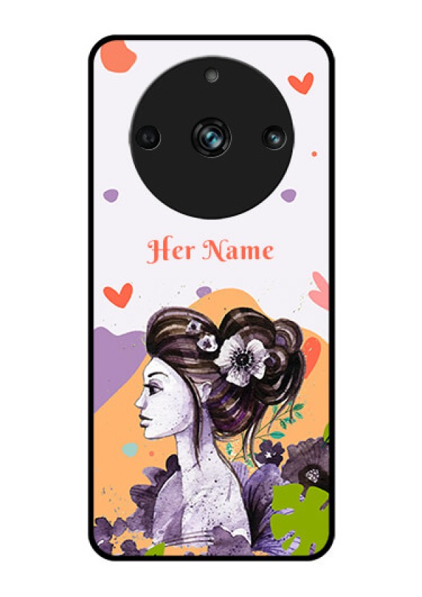Realme 11 Pro Plus 5G Personalized Glass Phone Case - Woman And Nature Design