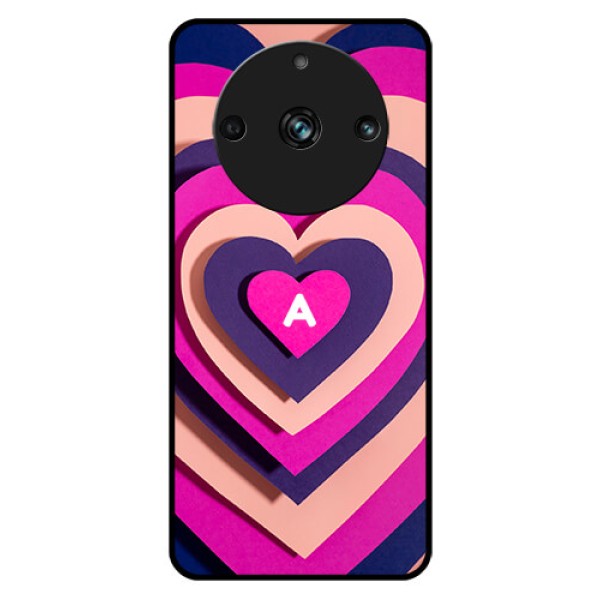 Realme 11 Pro Plus 5G Custom Glass Mobile Case - Cute Heart Pattern Design Realme 11 Pro Plus 5G Custom Glass Mobile Case - Cute Heart Pattern Design