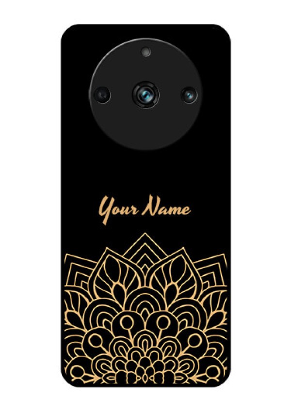 Realme 11 Pro Plus 5G Custom Glass Phone Case - Golden mandala Design