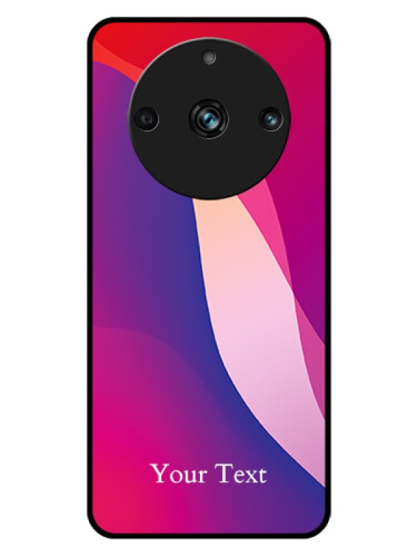 Custom Realme 11 Pro Plus 5G Personalized Glass Phone Case - Digital abstract Overlap Design