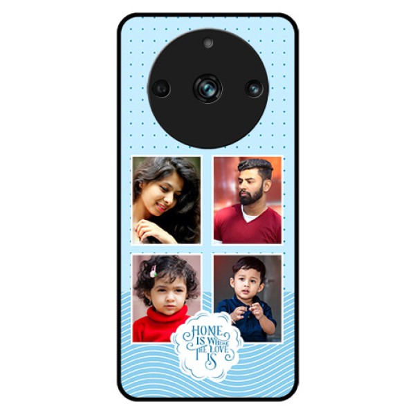 Realme 11 Pro Plus 5G Custom Glass Phone Case - Cute love quote with 4 pic upload Design Realme 11 Pro Plus 5G Custom Glass Phone Case - Cute love quote with 4 pic upload Design