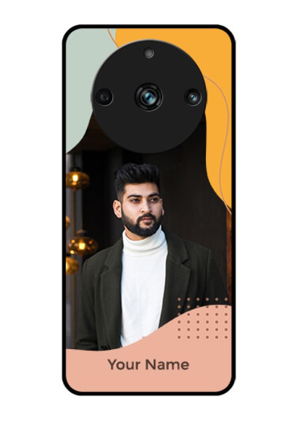 Realme 11 Pro Plus 5G Personalized Glass Phone Case - Tri-coloured overlay design