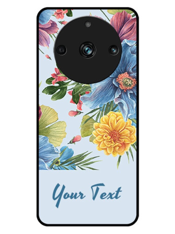 Custom Realme 11 Pro Plus 5G Custom Glass Mobile Case - Stunning Watercolored Flowers Painting Design