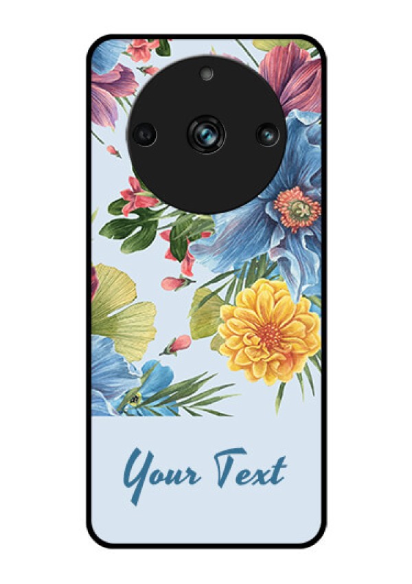 Realme 11 Pro Plus 5G Custom Glass Mobile Case - Stunning Watercolored Flowers Painting Design