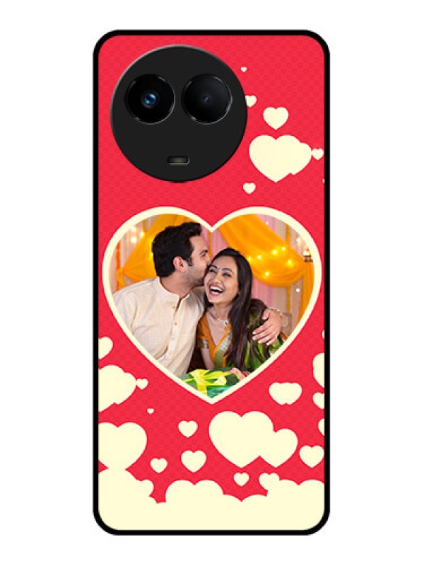 Custom Realme 11x 5G Custom Glass Mobile Case - Love Symbols Phone Cover Design