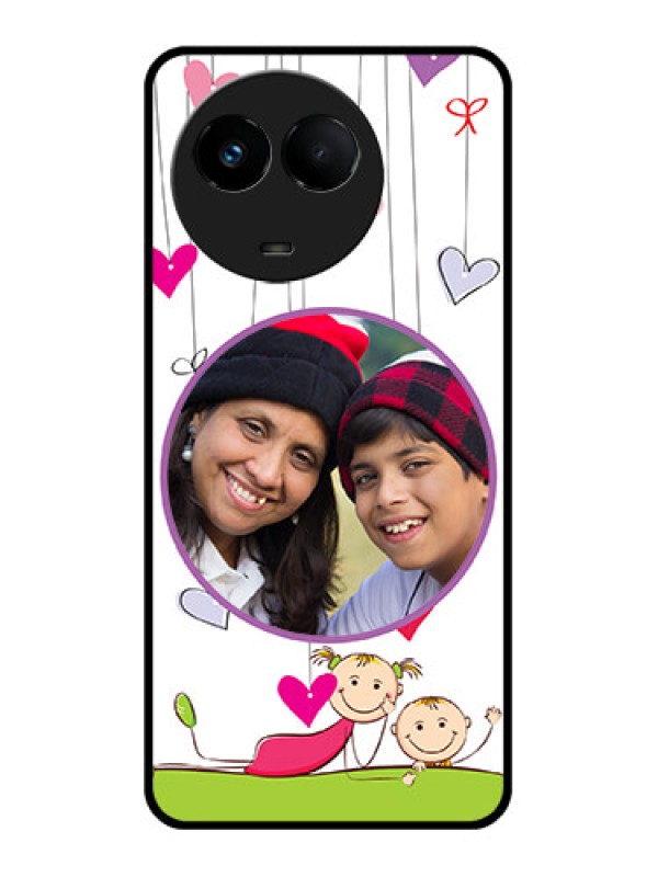Custom Realme 11x 5G Photo Printing on Glass Case - Cute Kids Phone Case Design