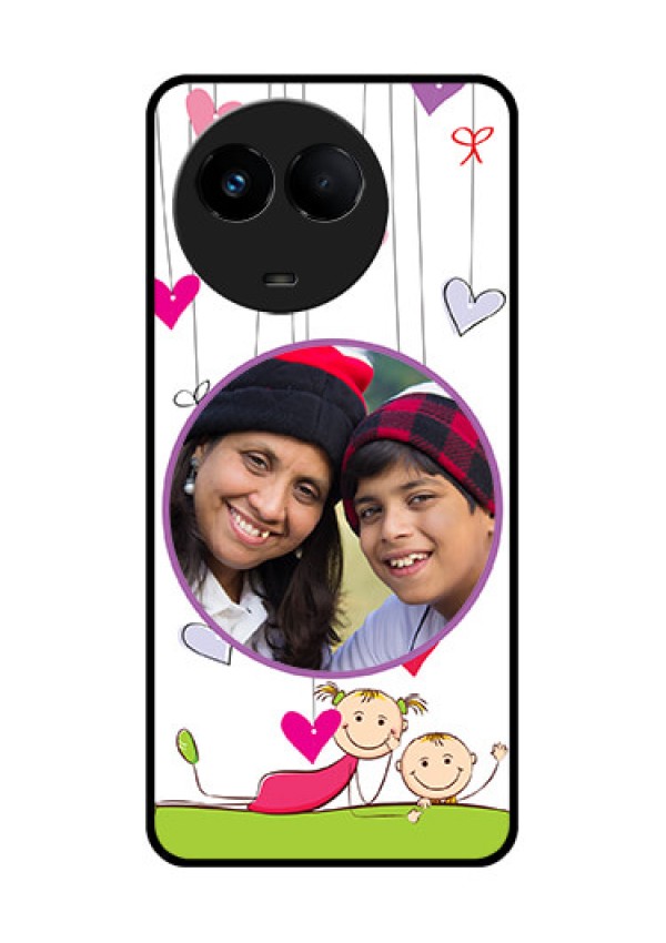 Realme 11x 5G Photo Printing on Glass Case - Cute Kids Phone Case Design
