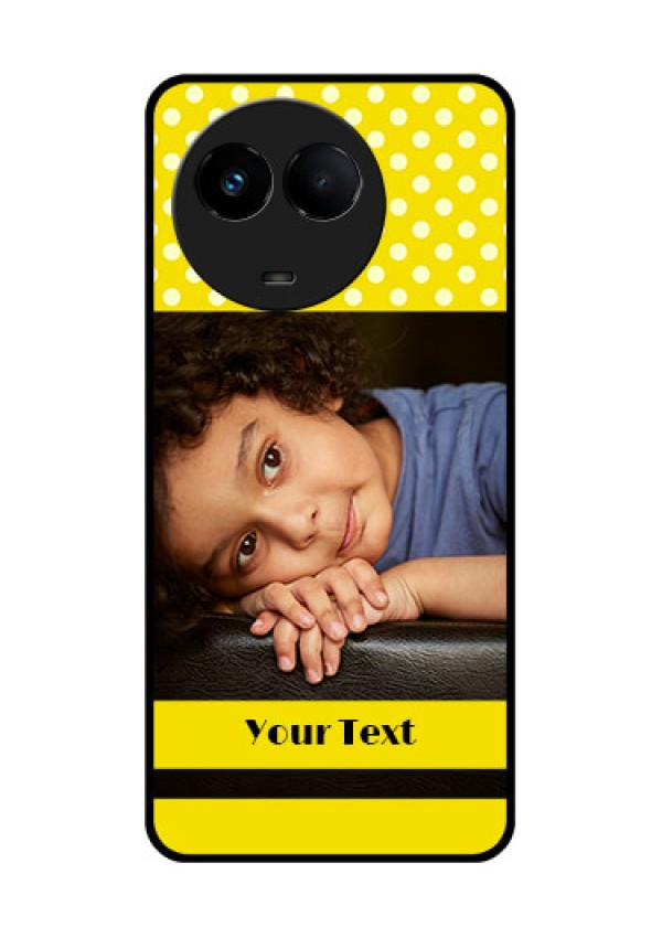 Realme 11x 5G Custom Glass Phone Case - Bright Yellow Case Design