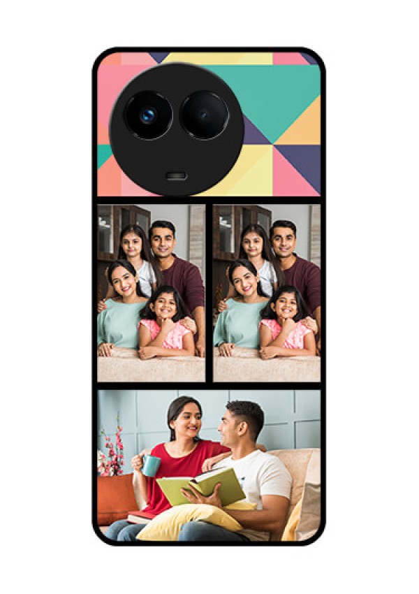 Realme 11x 5G Custom Glass Phone Case - Bulk Pic Upload Design