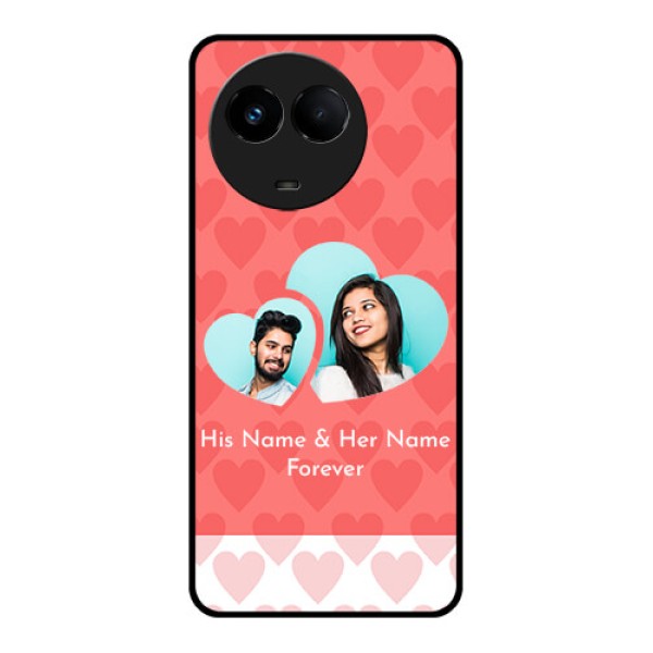 Realme 11x 5G Personalized Glass Phone Case - Couple Pic Upload Design Realme 11x 5G Personalized Glass Phone Case - Couple Pic Upload Design