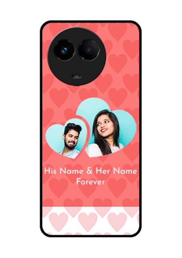 Realme 11x 5G Personalized Glass Phone Case - Couple Pic Upload Design