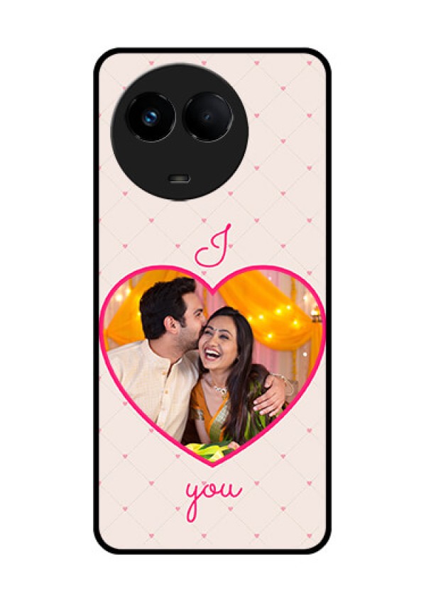 Realme 11x 5G Custom Glass Mobile Case - Heart Shape Design