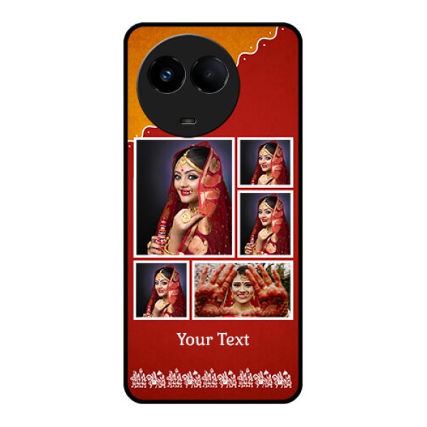 Realme 11x 5G Personalized Glass Phone Case - Wedding Pic Upload Design Realme 11x 5G Personalized Glass Phone Case - Wedding Pic Upload Design