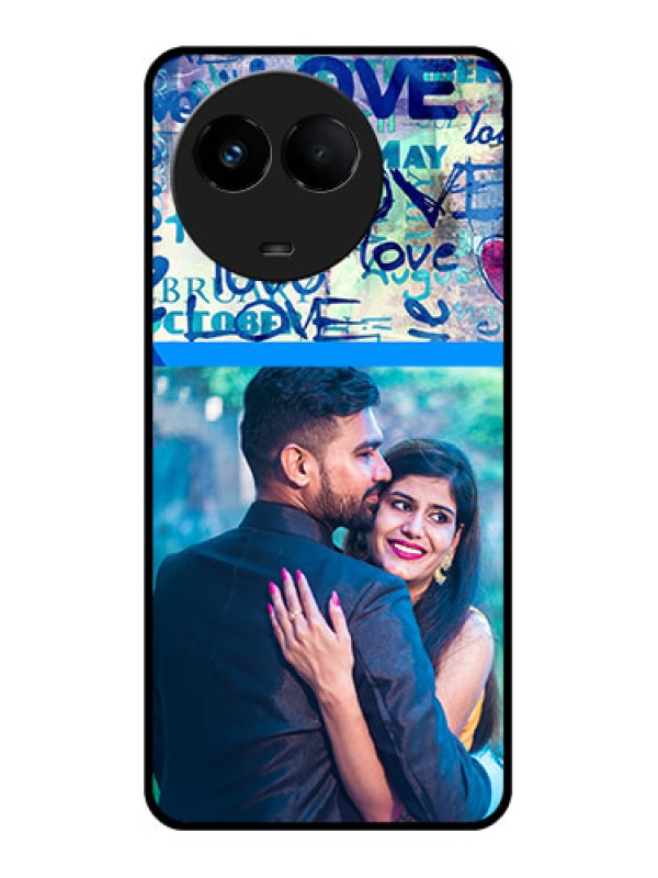 Custom Realme 11x 5G Custom Glass Mobile Case - Colorful Love Design