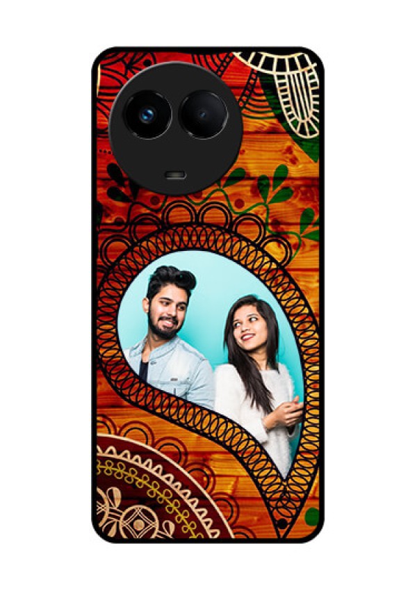 Realme 11x 5G Personalized Glass Phone Case - Abstract Colorful Design