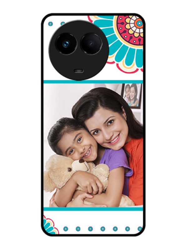 Custom Realme 11x 5G Custom Glass Phone Case - Flower Design