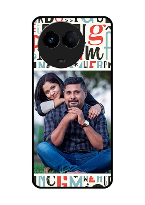 Realme 11x 5G Personalized Glass Phone Case - Alphabet Design