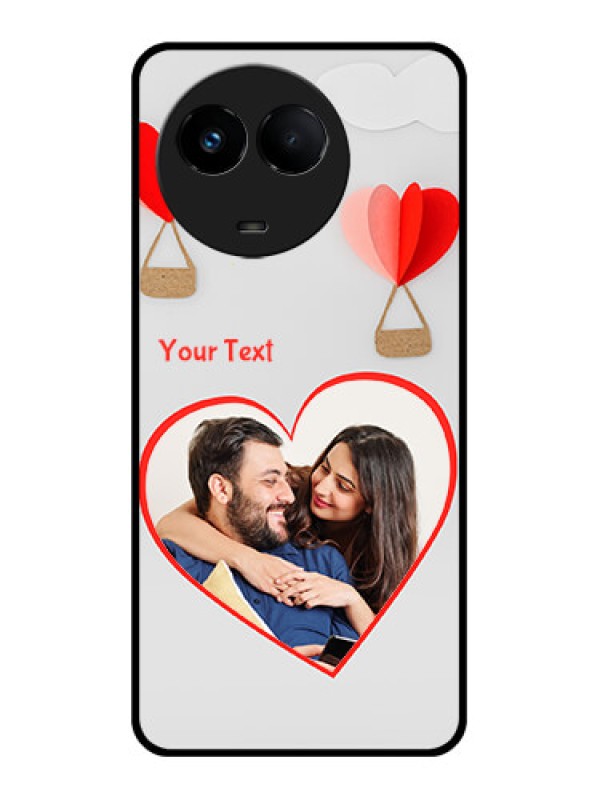 Custom Realme 11x 5G Custom Glass Mobile Case - Parachute Love Design
