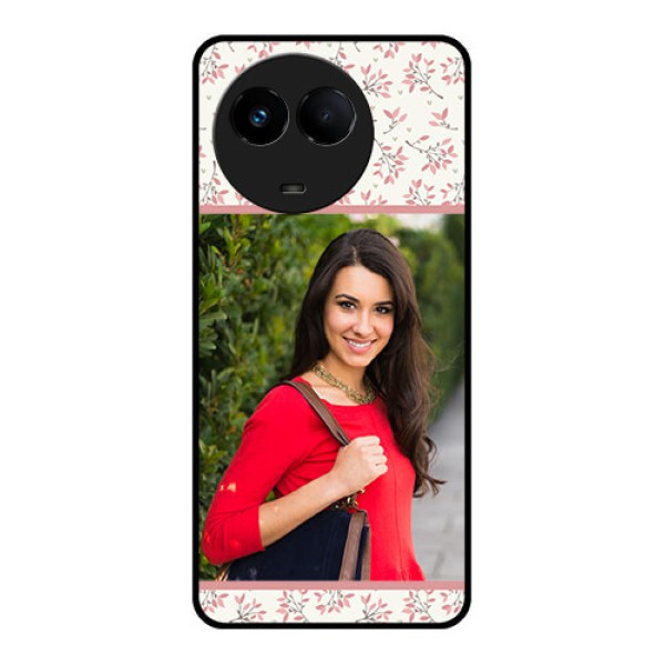 Realme 11x 5G Custom Glass Phone Case - Premium Floral Design