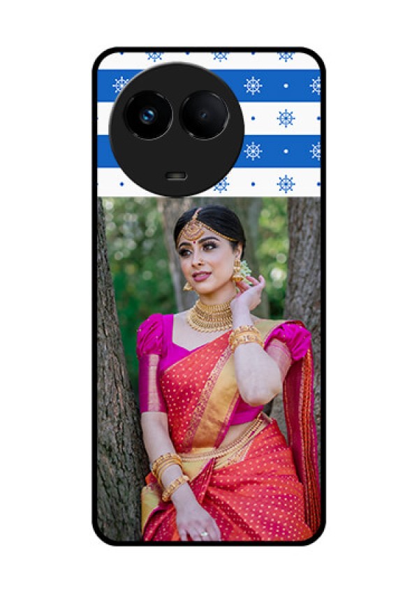 Realme 11x 5G Photo Printing on Glass Case - Snow Pattern Design