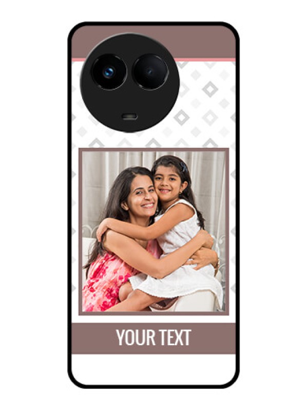 Custom Realme 11x 5G Photo Printing on Glass Case - Simple Diamond Design