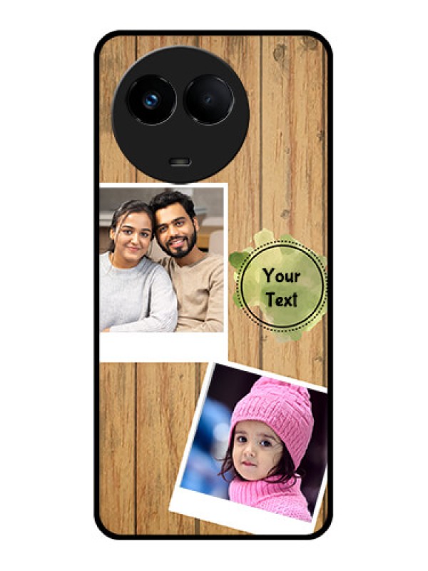 Custom Realme 11x 5G Custom Glass Phone Case - Wooden Texture Design