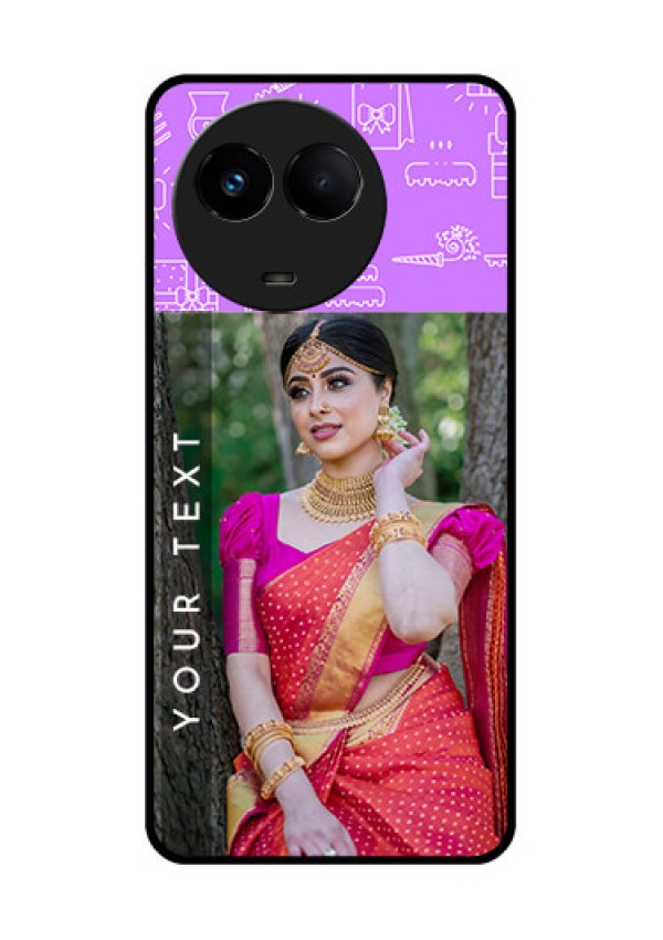 Realme 11x 5G Custom Glass Mobile Case - Birthday Icons Design
