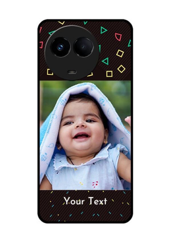 Realme 11x 5G Custom Glass Phone Case - with confetti birthday design