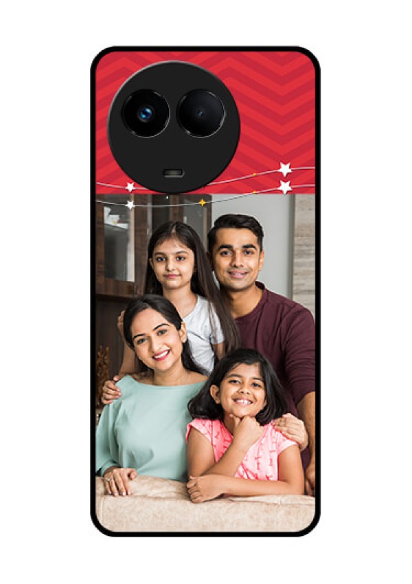 Realme 11x 5G Personalized Glass Phone Case - Happy Family Design