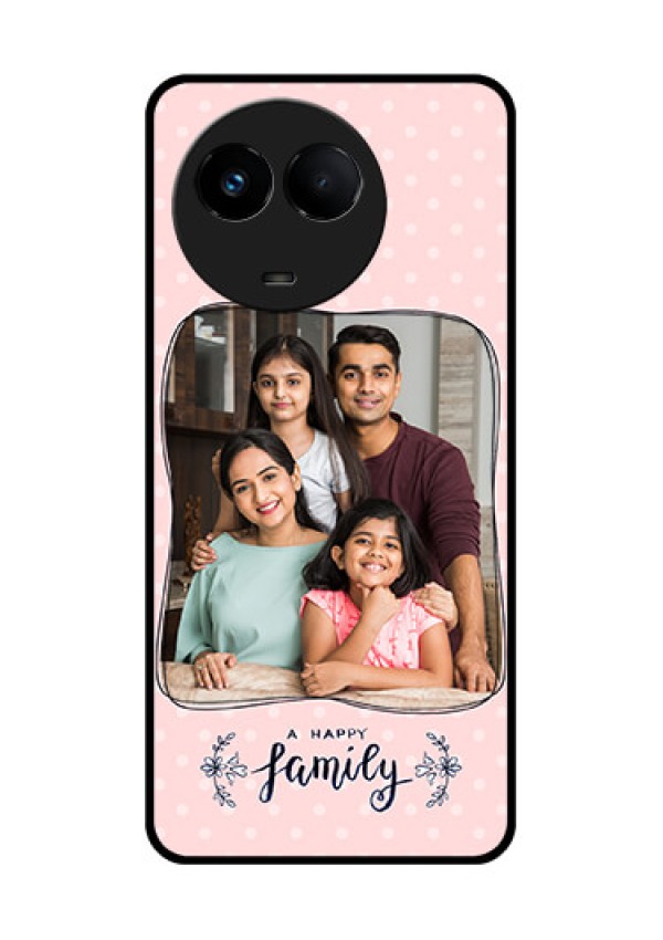 Realme 11x 5G Custom Glass Phone Case - Family with Dots Design