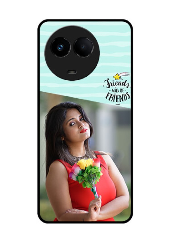 Realme 11x 5G Custom Glass Phone Case - Friends Picture Icon Design