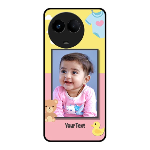 Realme 11x 5G Photo Printing on Glass Case - Kids 2 Color Design