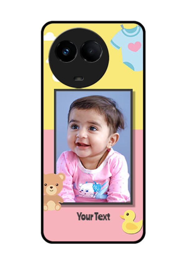 Realme 11x 5G Photo Printing on Glass Case - Kids 2 Color Design