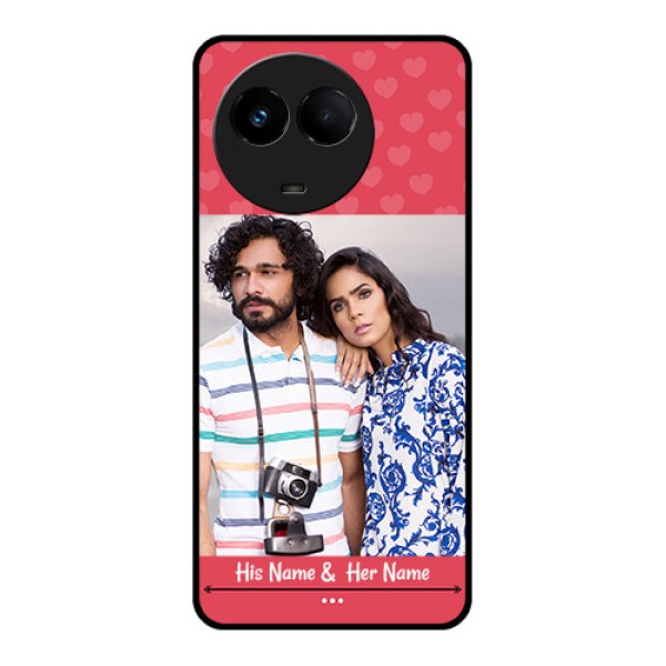 Realme 11x 5G Photo Printing on Glass Case - Simple Love Design