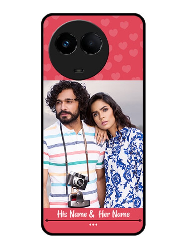 Custom Realme 11x 5G Photo Printing on Glass Case - Simple Love Design