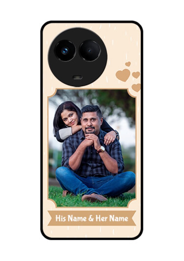 Realme 11x 5G Custom Glass Phone Case - with confetti love design