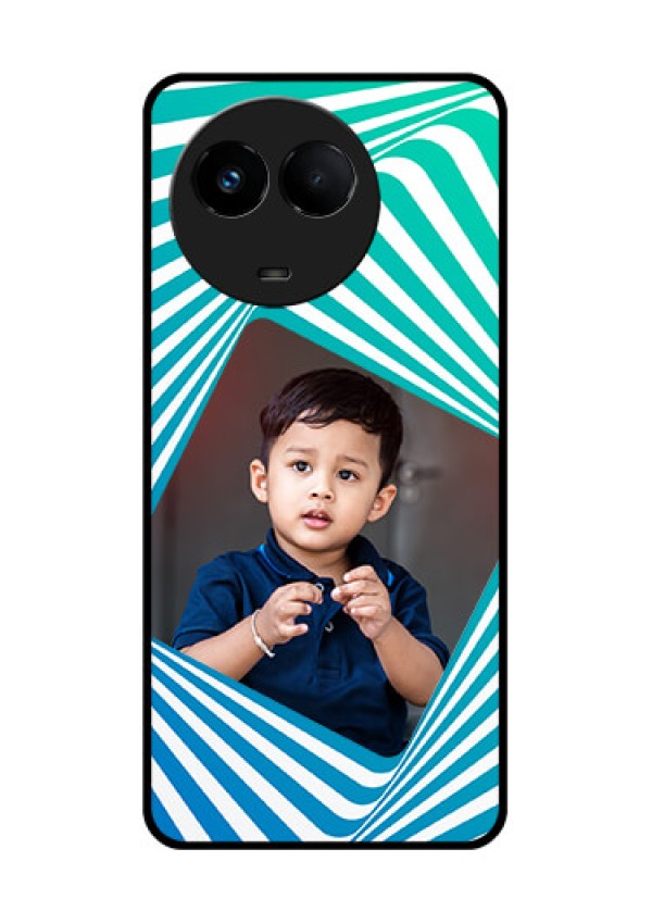 Realme 11x 5G Personalized Glass Phone Case - Abstract Spiral Design