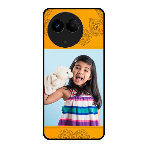 Realme 11x 5G Personalized Glass Phone Case - Photo Wedding Design